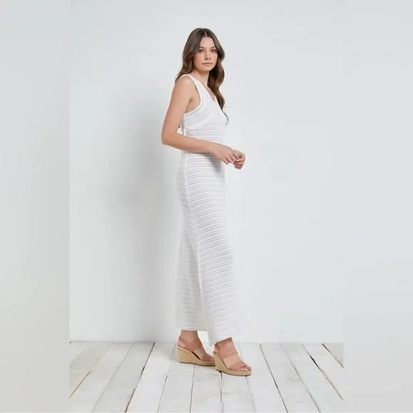 🔥NWT Mustard Seed White Sleeveless Maxi Dress Size S - Picture 5 of 9